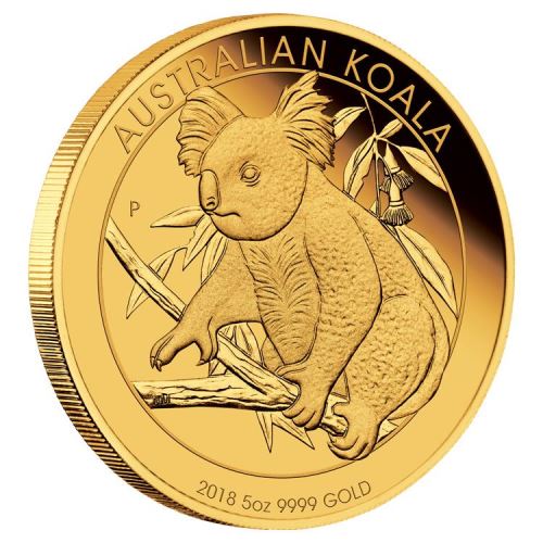 Perth-Mint-New-Release:-Australian-Koala-2018-5-Oz-Gold-Proof-Coin